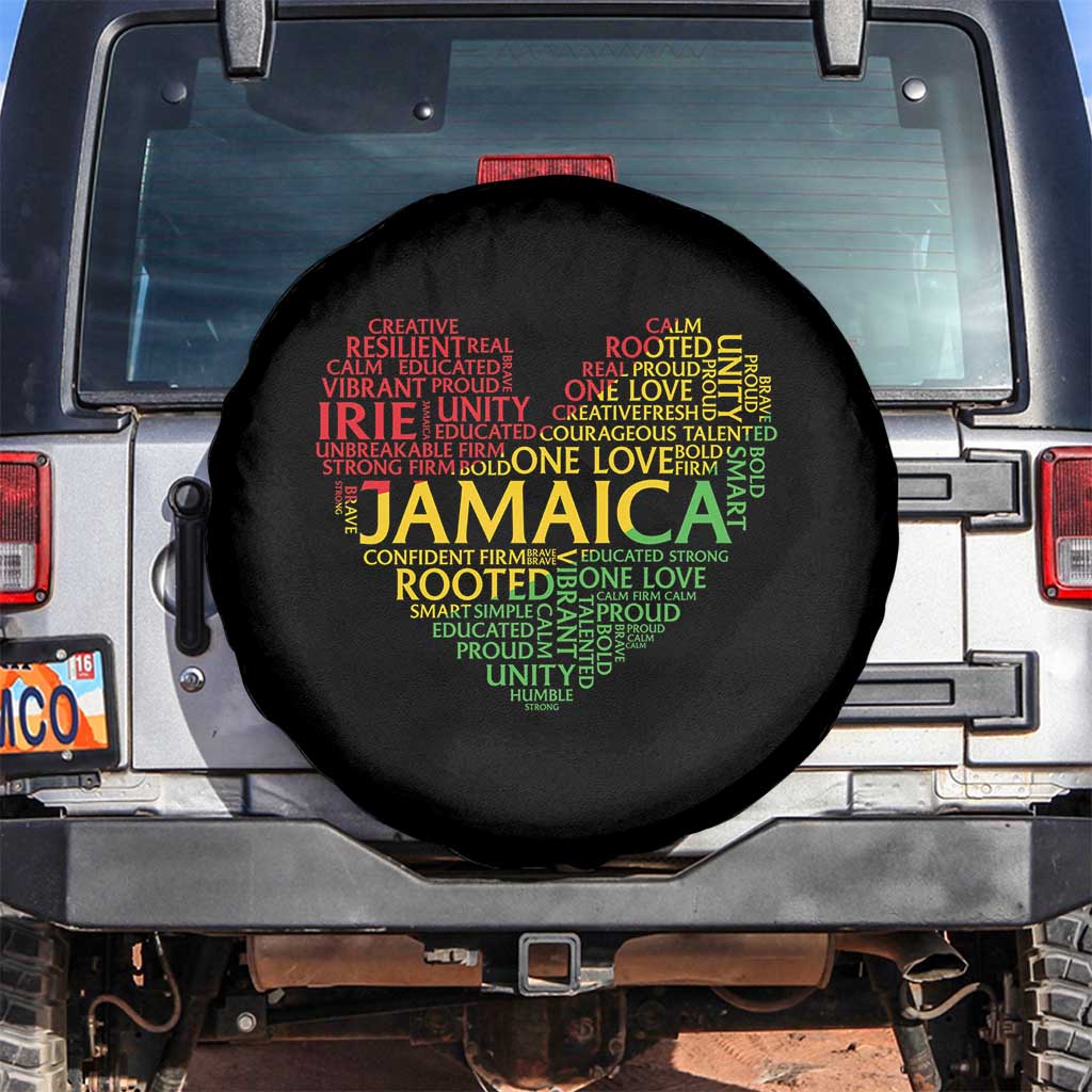 Jamaica Reggae Spare Tire Cover One Love Rasta Culture TS10 No hole Black Print Your Wear