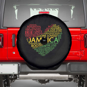 Jamaica Reggae Spare Tire Cover One Love Rasta Culture TS10 Black Print Your Wear