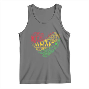 Jamaica Reggae Tank Top One Love Rasta Culture TS10 Black Heather Print Your Wear