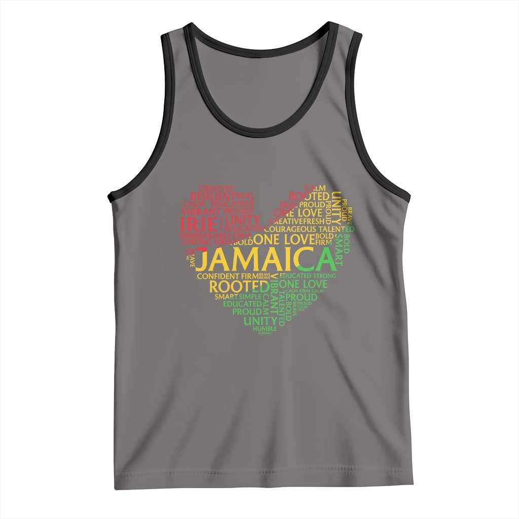 Jamaica Reggae Tank Top One Love Rasta Culture TS10 Deep Heather Black Print Your Wear