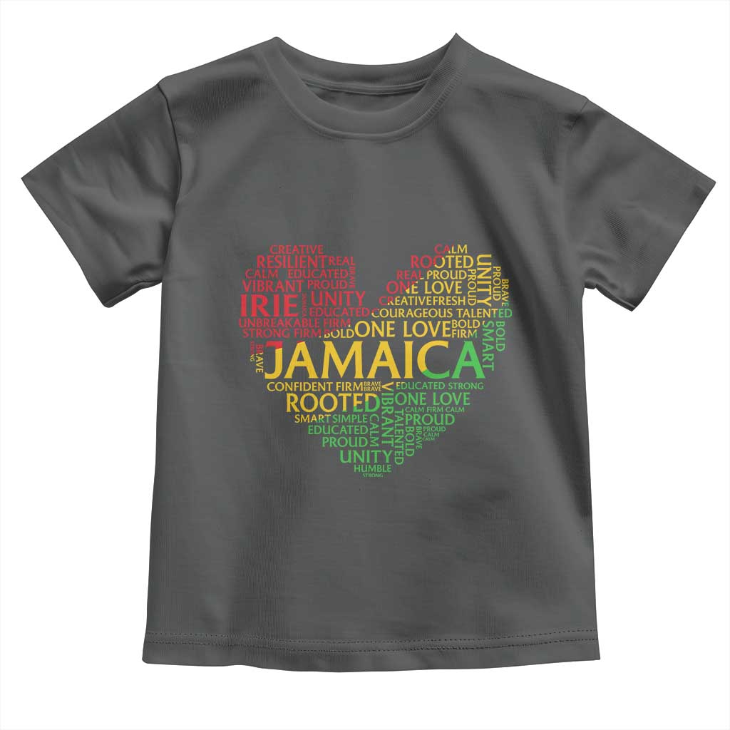 Jamaica Reggae Toddler T Shirt One Love Rasta Culture TS10 Dark Heather Print Your Wear