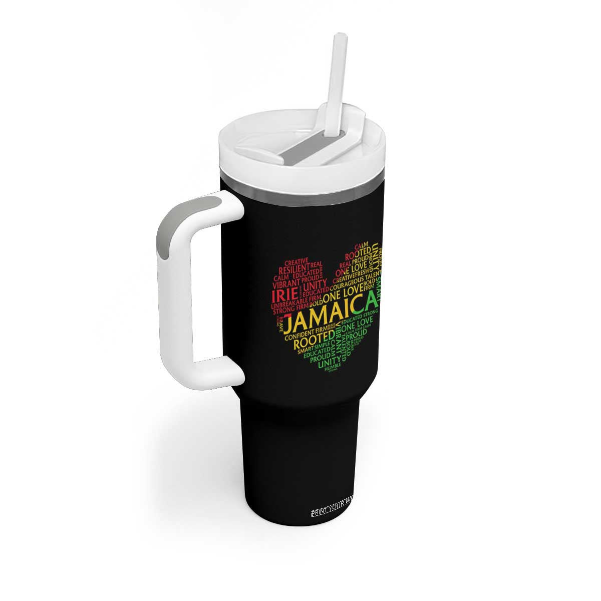 Jamaica Reggae Tumbler With Handle One Love Rasta Culture TS10 Print Your Wear