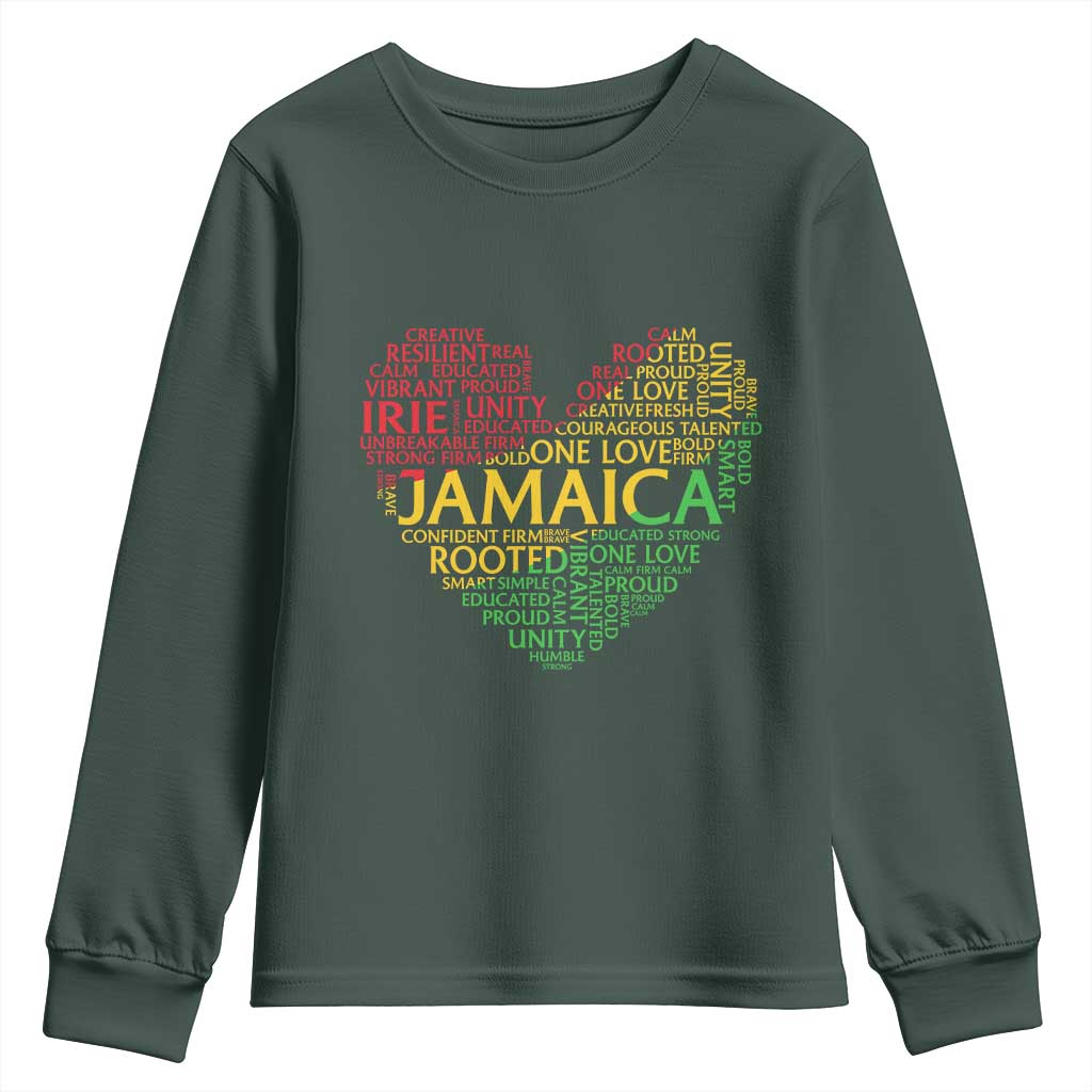 Jamaica Reggae Youth Sweatshirt One Love Rasta Culture TS10 Dark Forest Green Print Your Wear