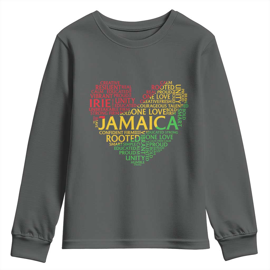 Jamaica Reggae Youth Sweatshirt One Love Rasta Culture TS10 Dark Heather Print Your Wear