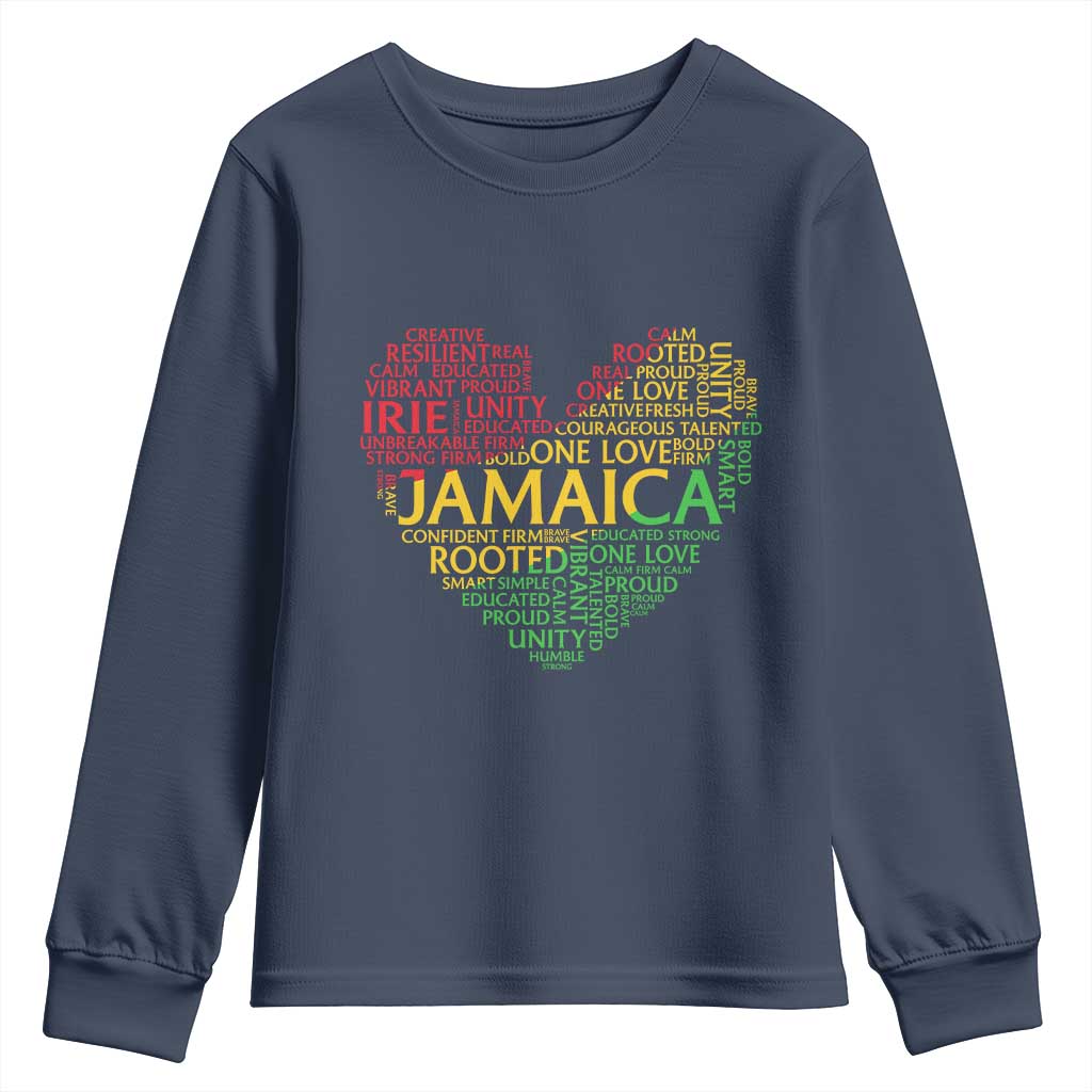 Jamaica Reggae Youth Sweatshirt One Love Rasta Culture TS10 Navy Print Your Wear