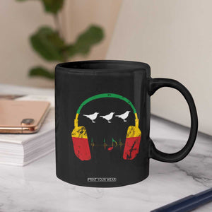 Little Birds Coffee Mug Rastafari Rasta Reggae Music Headphones Jamaican Pride TS10 Print Your Wear