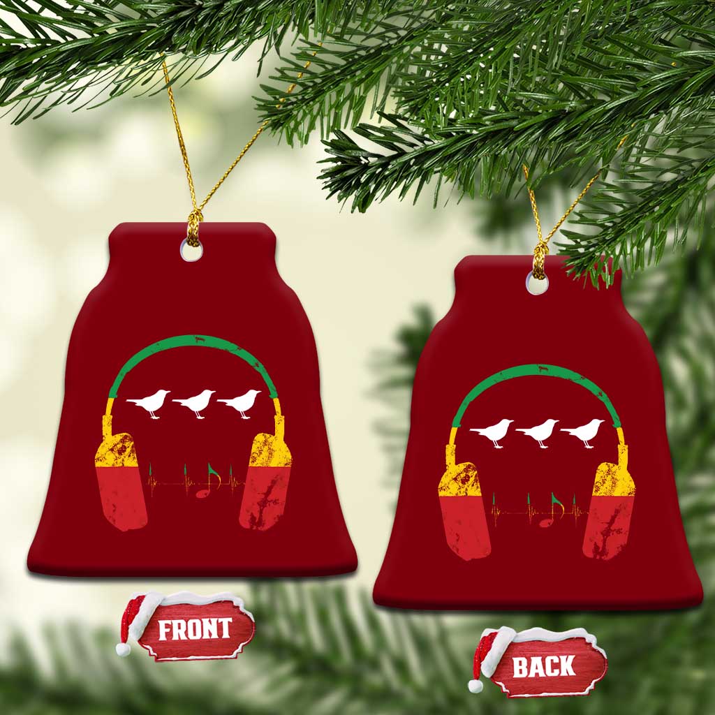 Little Birds Ceramic Ornament Rastafari Rasta Reggae Music Headphones Jamaican Pride TS10 Print Your Wear