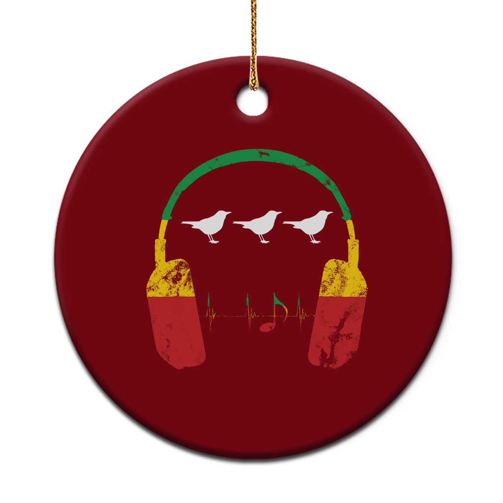 Little Birds Ceramic Ornament Rastafari Rasta Reggae Music Headphones Jamaican Pride TS10 1pc Red Print Your Wear