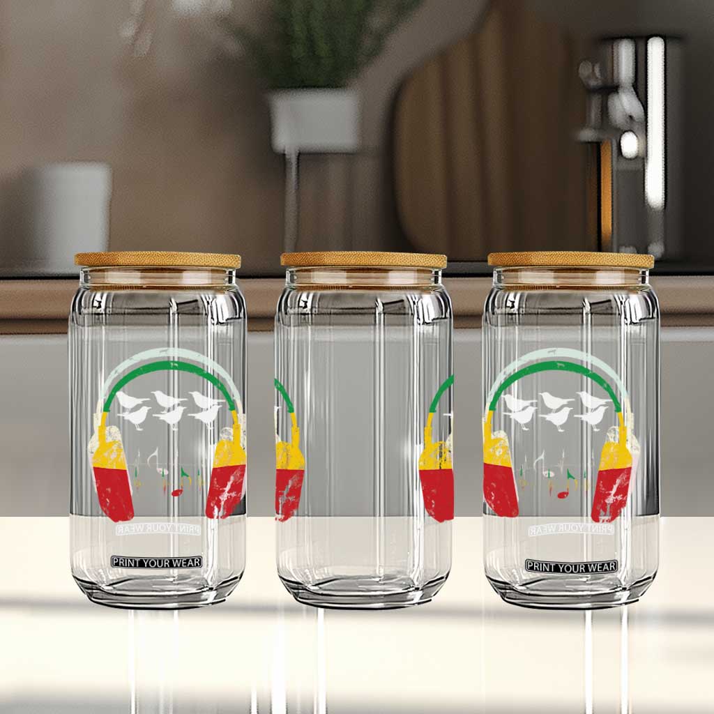 Little Birds Glass Can Rastafari Rasta Reggae Music Headphones Jamaican Pride TS10 Print Your Wear