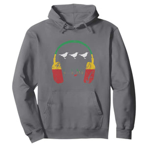 Little Birds Hoodie Rastafari Rasta Reggae Music Headphones Jamaican Pride TS10 Charcoal Print Your Wear