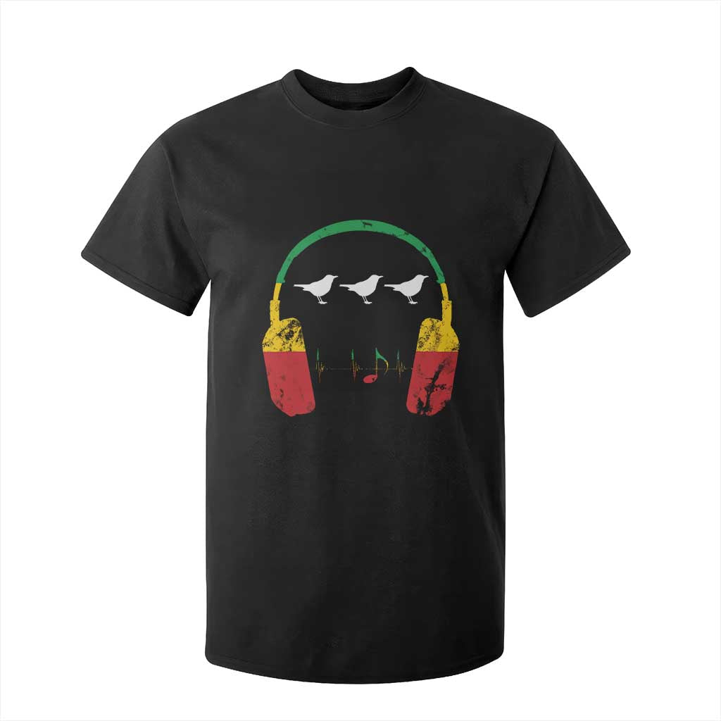 Little Birds T Shirt For Kid Rastafari Rasta Reggae Music Headphones Jamaican Pride TS10 Black Print Your Wear