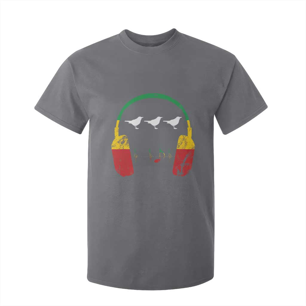 Little Birds T Shirt For Kid Rastafari Rasta Reggae Music Headphones Jamaican Pride TS10 Charcoal Print Your Wear