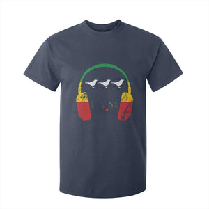 Little Birds T Shirt For Kid Rastafari Rasta Reggae Music Headphones Jamaican Pride TS10 Navy Print Your Wear