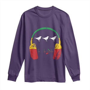 Little Birds Long Sleeve Shirt Rastafari Rasta Reggae Music Headphones Jamaican Pride TS10 Purple Print Your Wear
