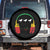 Little Birds Spare Tire Cover Rastafari Rasta Reggae Music Headphones Jamaican Pride TS10 No hole Black Print Your Wear