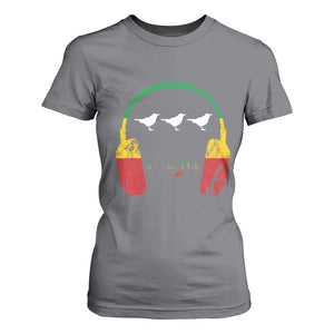 Little Birds T Shirt For Women Rastafari Rasta Reggae Music Headphones Jamaican Pride TS10 Charcoal Print Your Wear