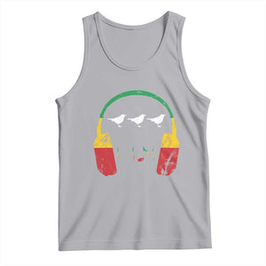 Little Birds Tank Top Rastafari Rasta Reggae Music Headphones Jamaican Pride TS10 Athletic Heather Print Your Wear