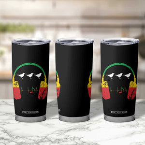 Little Birds Tumbler Cup Rastafari Rasta Reggae Music Headphones Jamaican Pride TS10 Print Your Wear