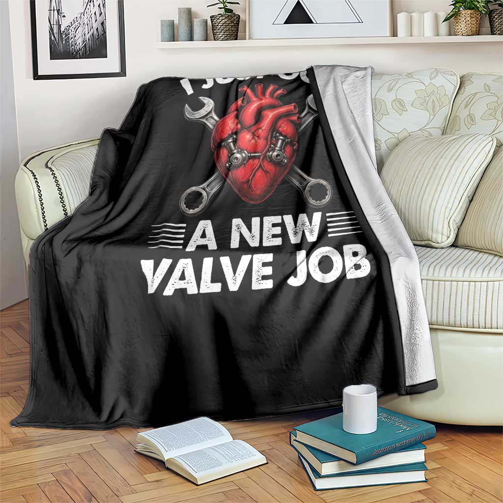 Cool Heart Surgery Survivor Throw Blanket Funny Valve Job Coronary Bypass Artery Open Heart Surgery