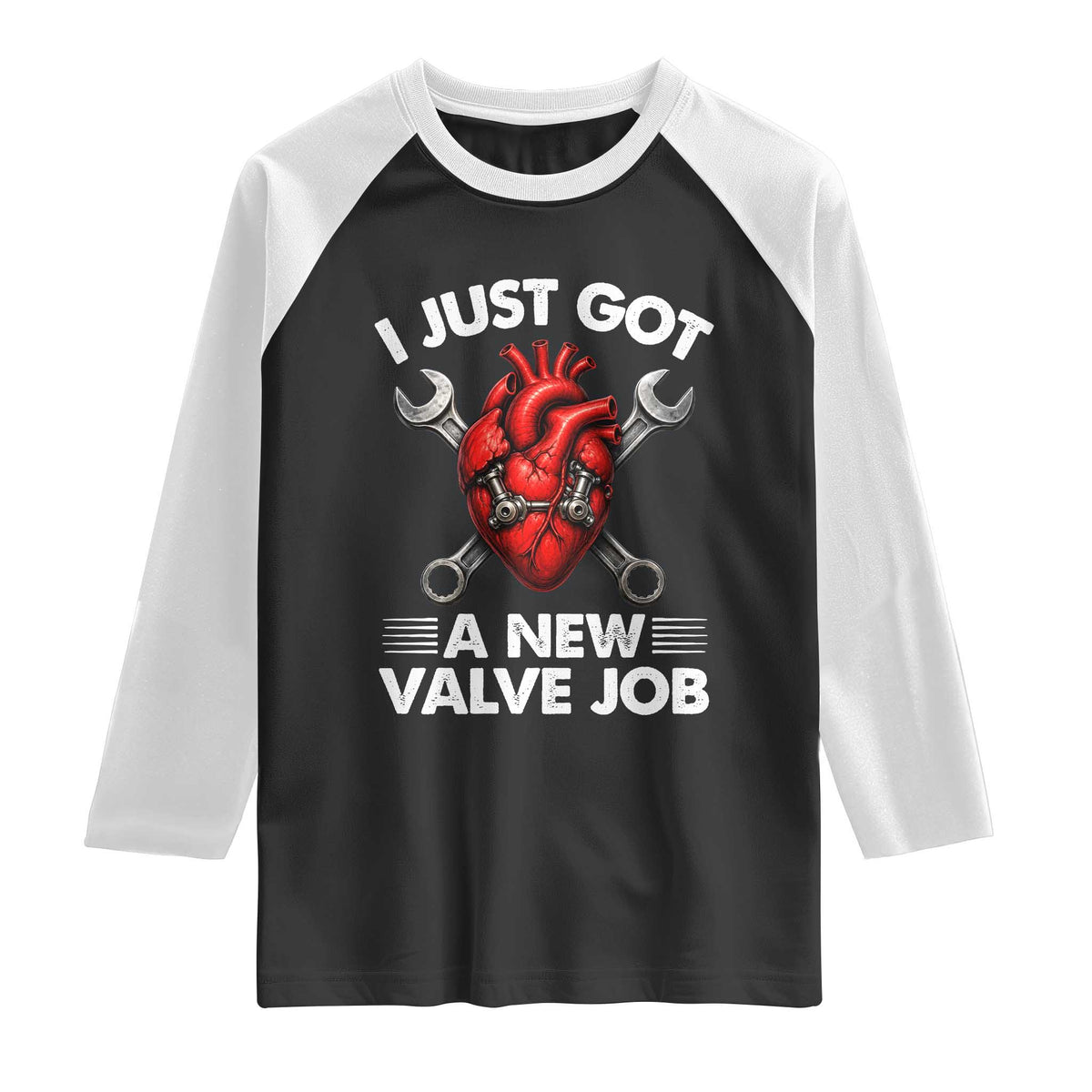 Cool Heart Surgery Survivor Raglan Shirt Funny Valve Job Coronary Bypass Artery Open Heart Surgery