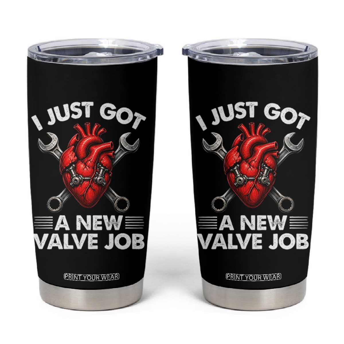 Cool Heart Surgery Survivor Tumbler Cup Funny Valve Job Coronary Bypass Artery Open Heart Surgery