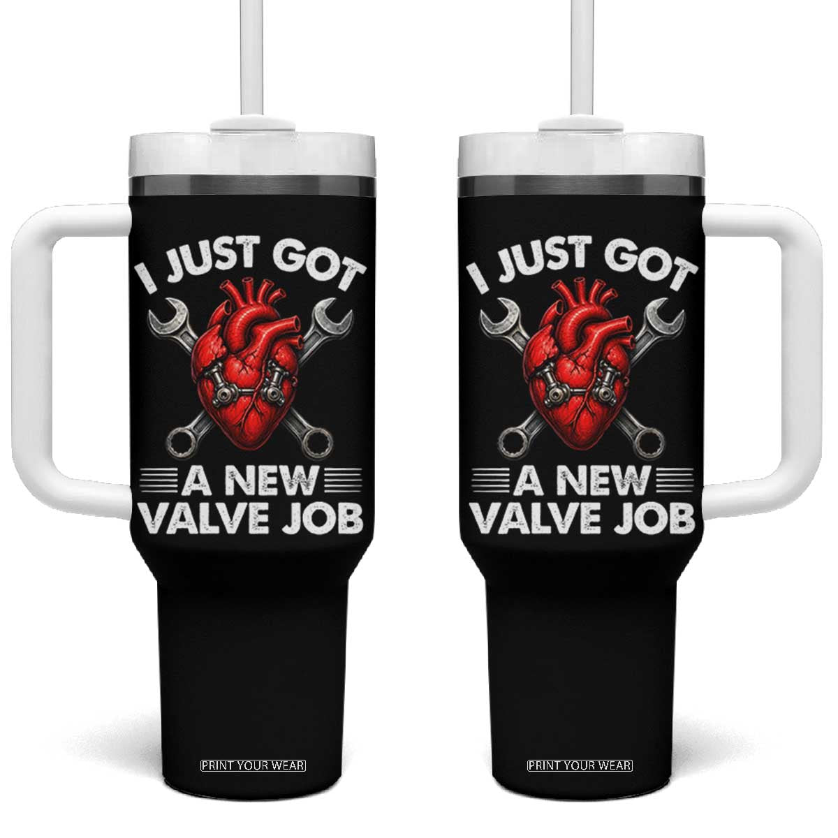Cool Heart Surgery Survivor Tumbler With Handle Funny Valve Job Coronary Bypass Artery Open Heart Surgery