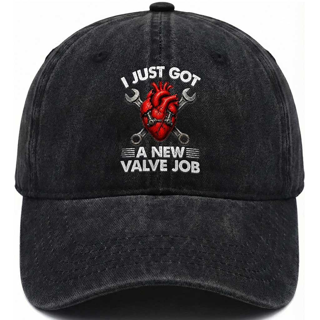 Cool Heart Surgery Survivor Washed Cotton Baseball Cap Funny Valve Job Coronary Bypass Artery Open Heart Surgery