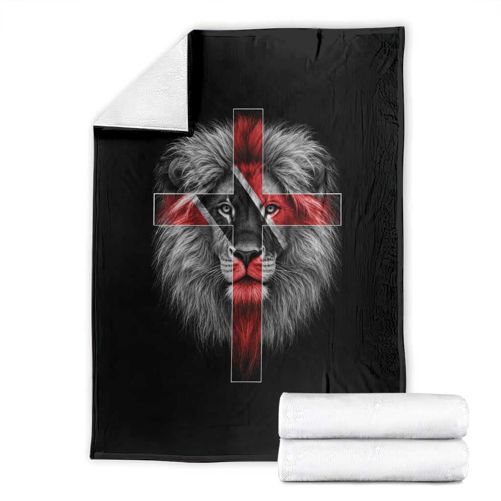 Lion of Judah Cross Trinidadian Flag Throw Blanket Christian Faith Trini Trinidad And Tobago Pride