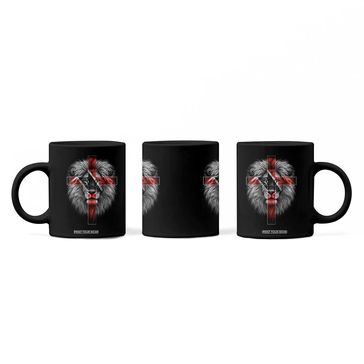 Lion of Judah Cross Trinidadian Flag Coffee Mug Christian Faith Trini Trinidad And Tobago Pride
