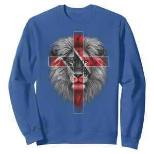 Lion of Judah Cross Trinidadian Flag Sweatshirt Christian Faith Trini Trinidad And Tobago Pride