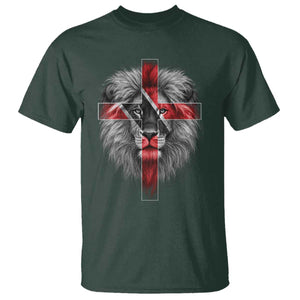Lion of Judah Cross Trinidadian Flag T Shirt Christian Faith Trini Trinidad And Tobago Pride
