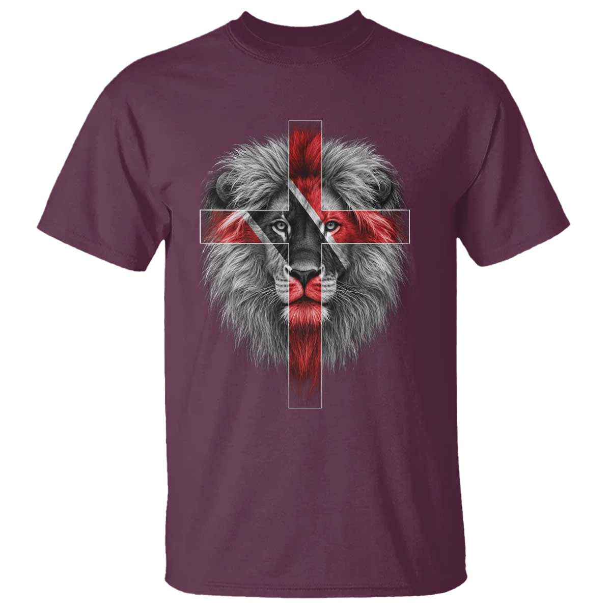 Lion of Judah Cross Trinidadian Flag T Shirt Christian Faith Trini Trinidad And Tobago Pride