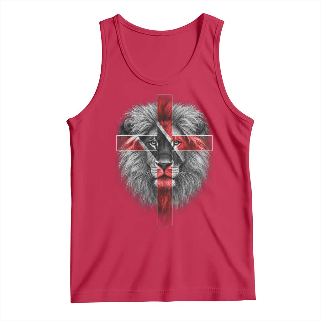 Lion of Judah Cross Trinidadian Flag Tank Top Christian Faith Trini Trinidad And Tobago Pride