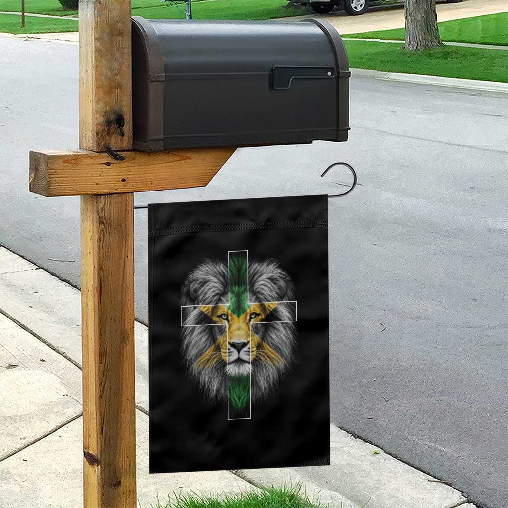 Lion of Judah Cross Jamaica Flag Garden Flag Christian Faith Jamaican Pride