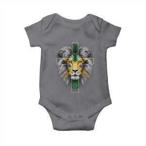 Lion of Judah Cross Jamaica Flag Baby Onesie Christian Faith Jamaican Pride