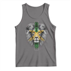 Lion of Judah Cross Jamaica Flag Tank Top Christian Faith Jamaican Pride