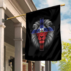 Lion of Judah Cross Haiti Flag Garden Flag Christian Faith Haitian Pride