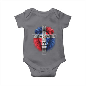 Lion of Judah Cross Dominican Republic Flag Baby Onesie Christian Faith Dominican Pride