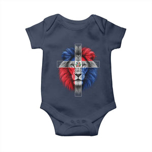 Lion of Judah Cross Dominican Republic Flag Baby Onesie Christian Faith Dominican Pride
