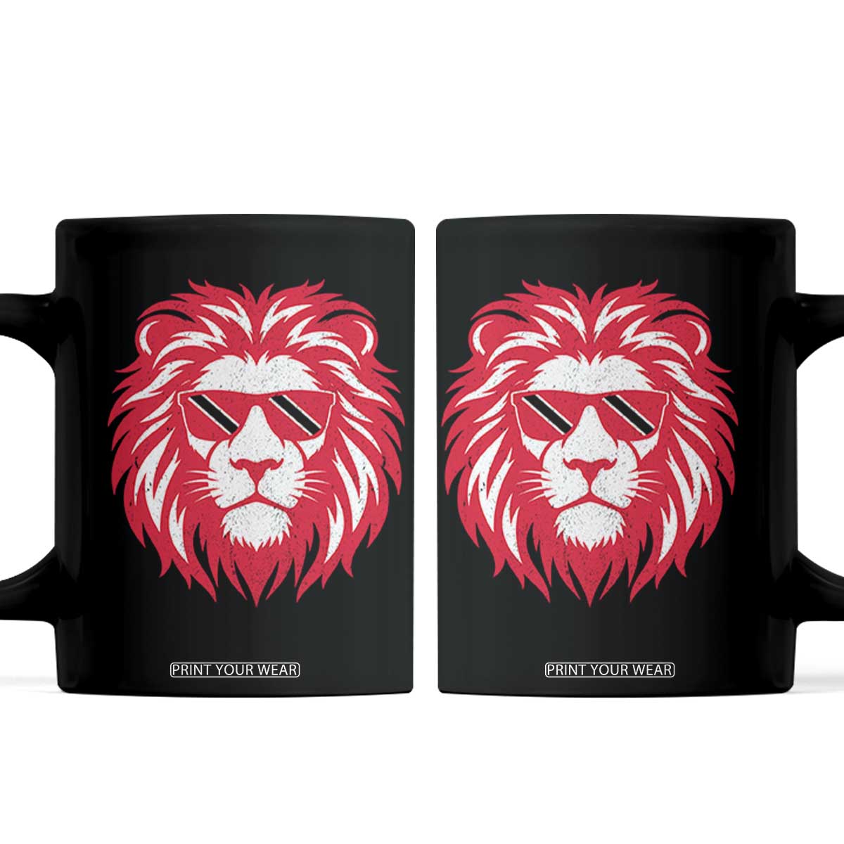 Trinidad and Tobago Lion Coffee Mug Vintage Caribbean Pride TS10 Black Print Your Wear