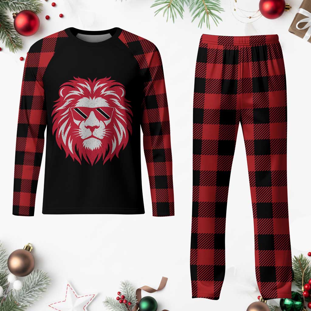 Trinidad and Tobago Lion Plaid Pajama Set Vintage Caribbean Pride TS10 Buffalo Plaid Print Your Wear