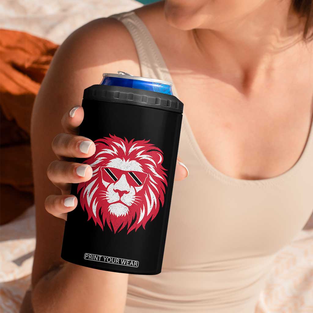 Trinidad and Tobago Lion 4 in 1 Can Cooler Tumbler Vintage Caribbean Pride TS10 Print Your Wear