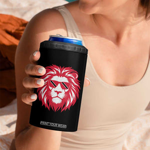 Trinidad and Tobago Lion 4 in 1 Can Cooler Tumbler Vintage Caribbean Pride TS10 Print Your Wear