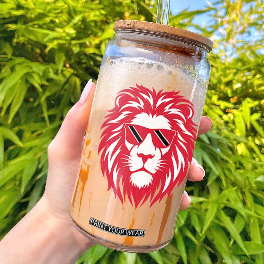 Trinidad and Tobago Lion Glass Can Vintage Caribbean Pride TS10 Black Print Your Wear