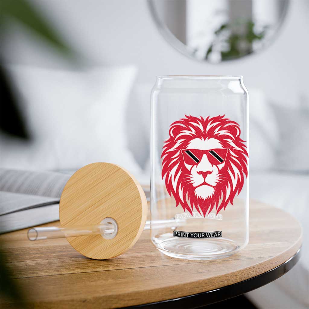 Trinidad and Tobago Lion Glass Can Vintage Caribbean Pride TS10 Print Your Wear