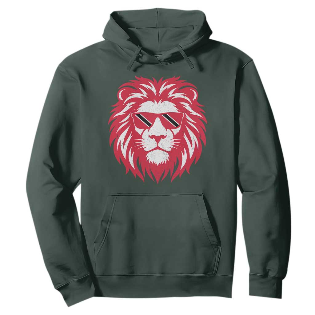 Trinidad and Tobago Lion Hoodie Vintage Caribbean Pride TS10 Dark Forest Green Print Your Wear