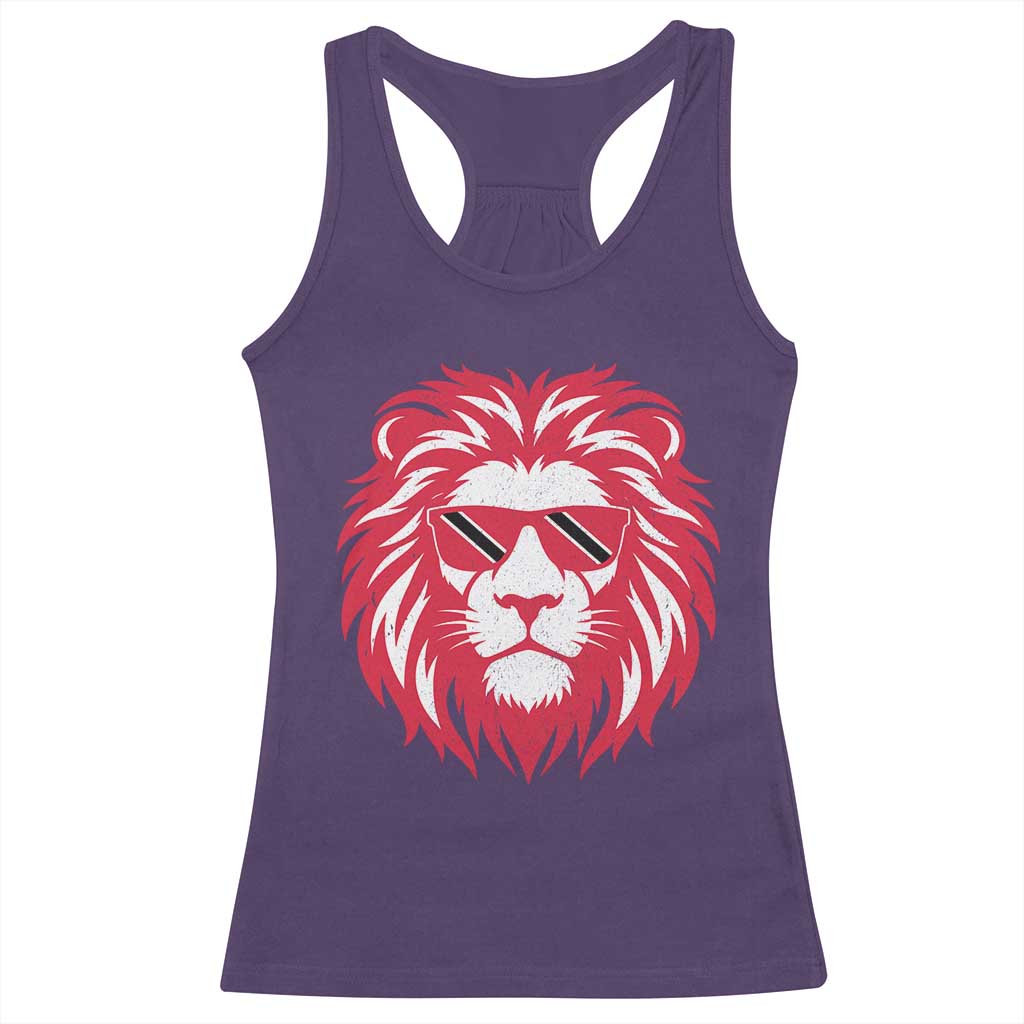 Trinidad and Tobago Lion Racerback Tank Top Vintage Caribbean Pride TS10 Purple Print Your Wear