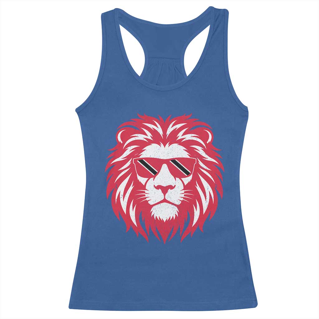 Trinidad and Tobago Lion Racerback Tank Top Vintage Caribbean Pride TS10 Royal Blue Print Your Wear