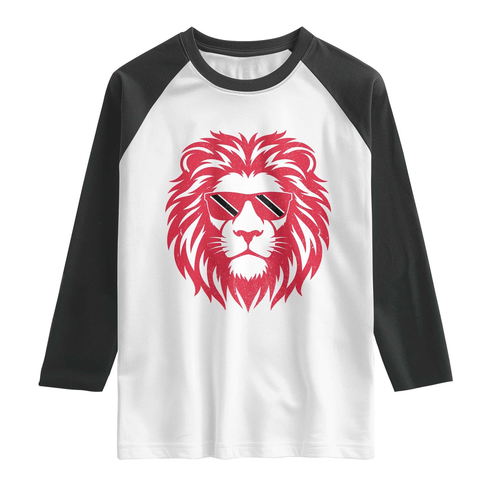 Trinidad and Tobago Lion Raglan Shirt Vintage Caribbean Pride TS10 White Black Print Your Wear