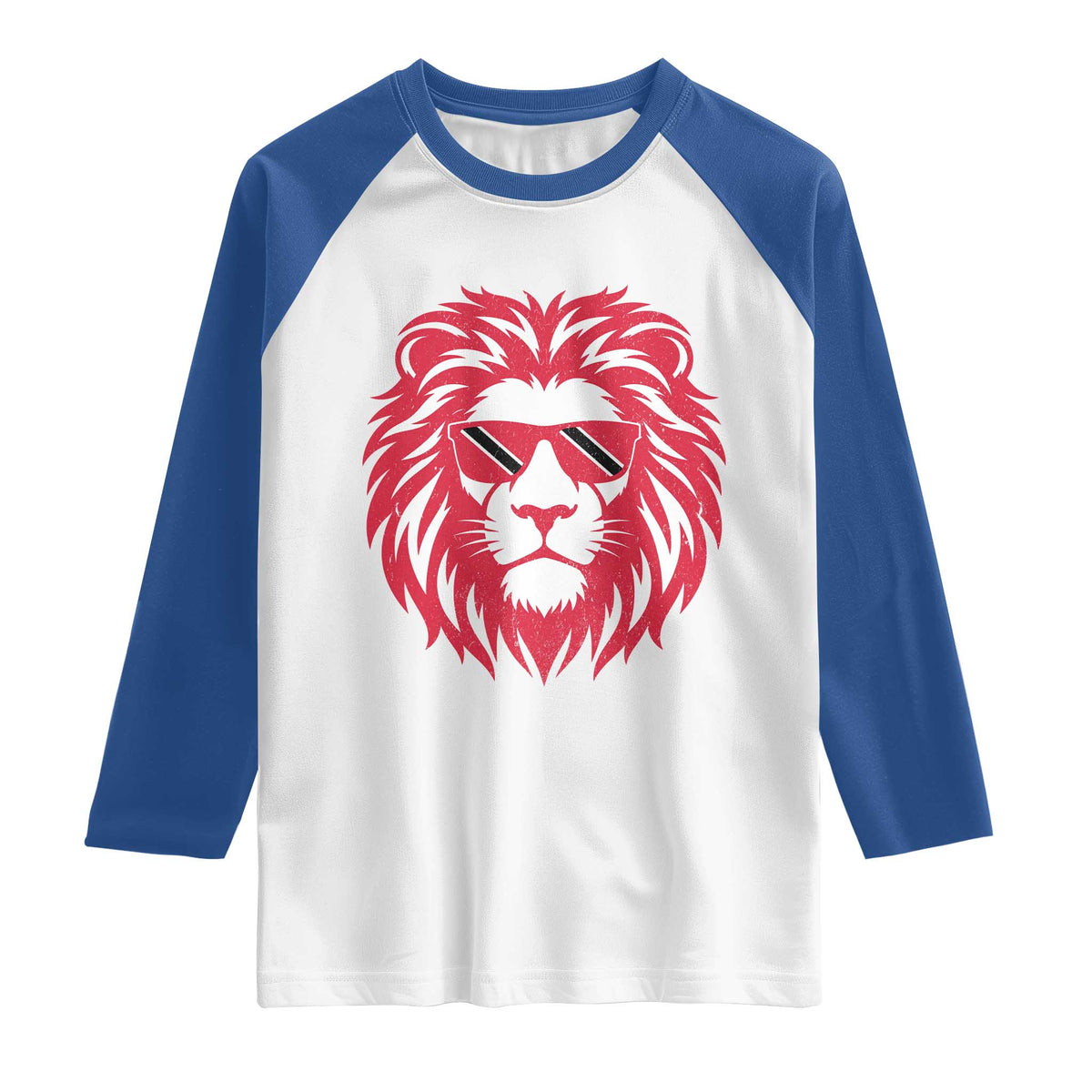 Trinidad and Tobago Lion Raglan Shirt Vintage Caribbean Pride TS10 White Royal Print Your Wear